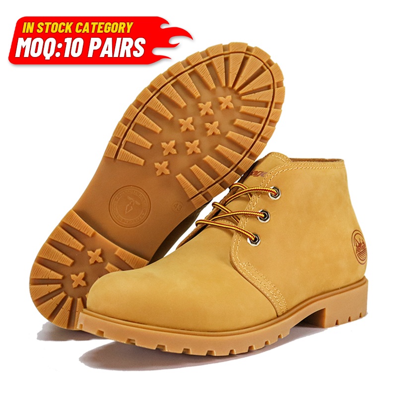 Kényelmes teljes gumis nubuk bőr alkalmi csizma