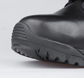 YKK Zipper Full Grain Leather Police Boots